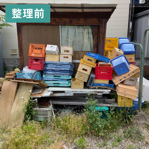 置き場、倉庫片付け